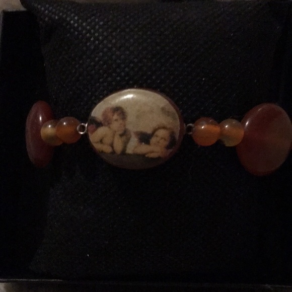 Carnelian and artisan crafted bracelet - Picture 3 of 3